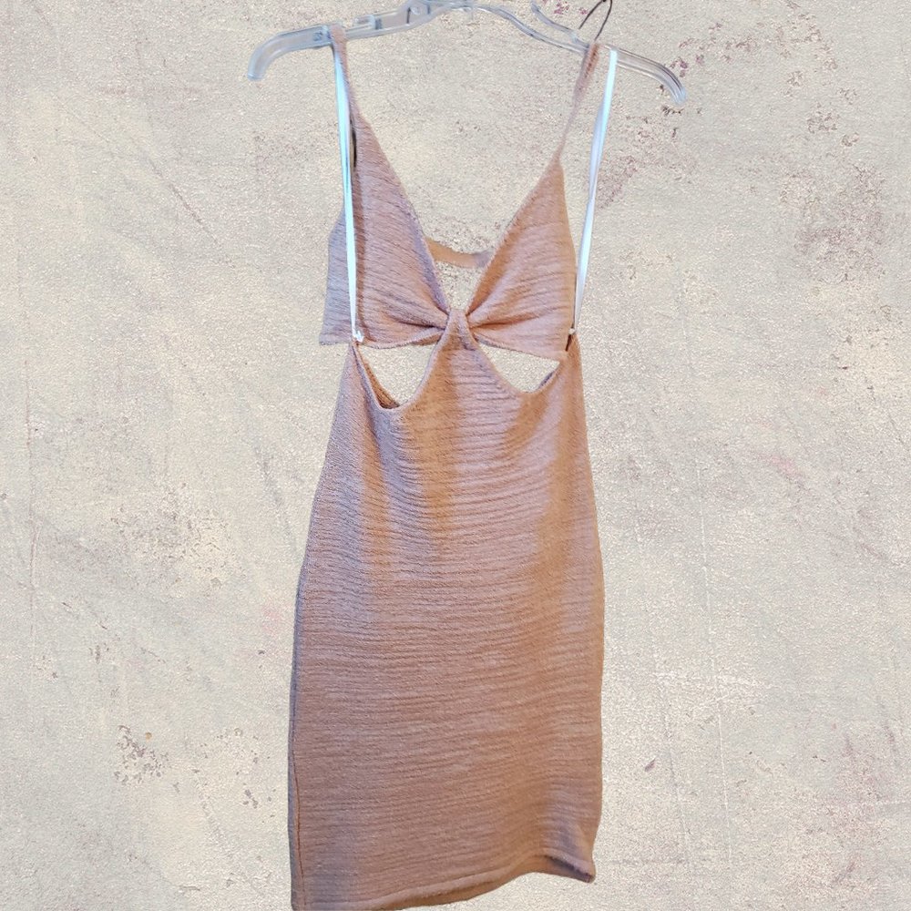 NWT Priceless Dusty Coral Bodycon cutout dress